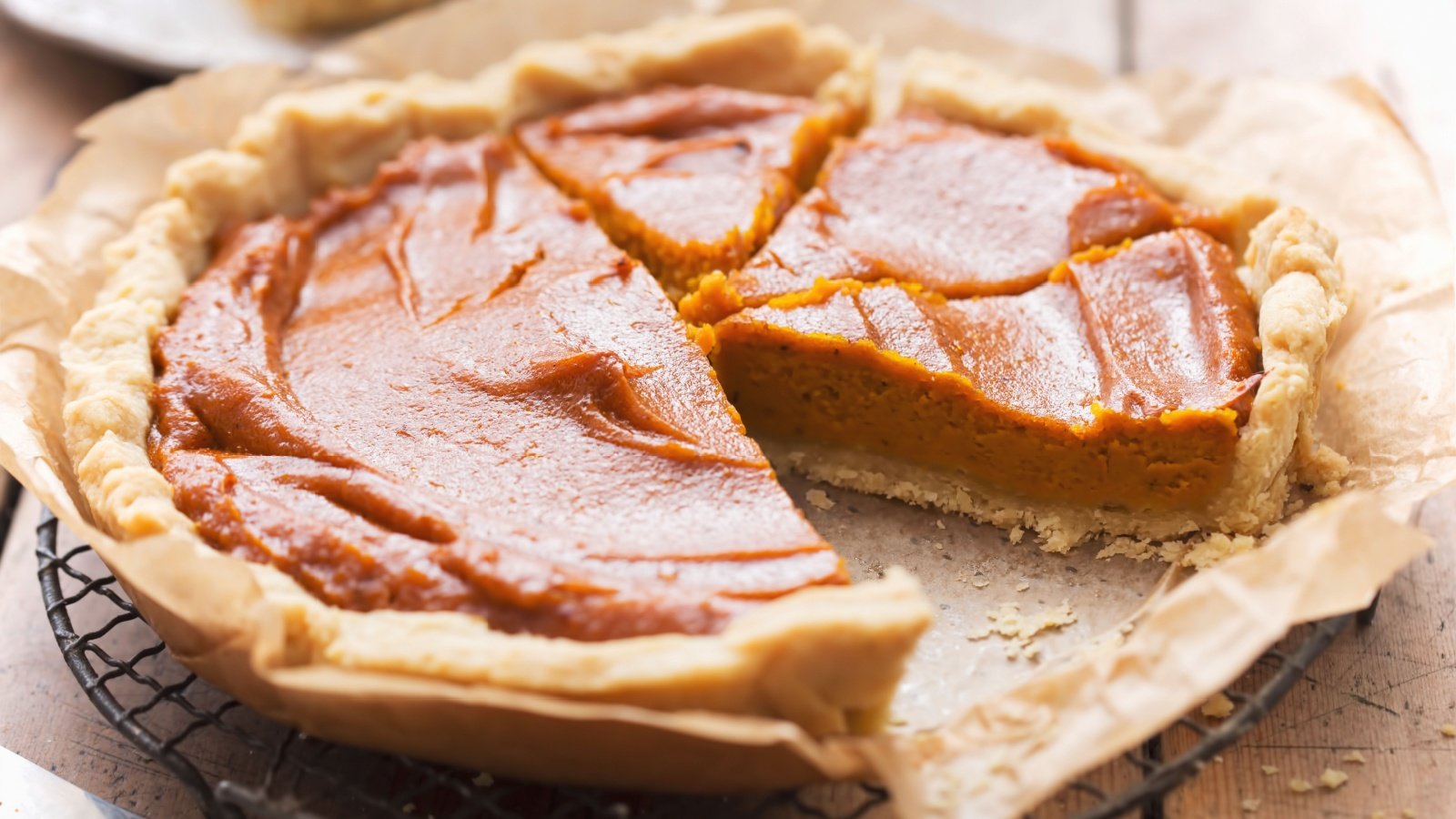 Pumpkin pie with maple syrup holiday food Bartosz Luczak Shutterstock