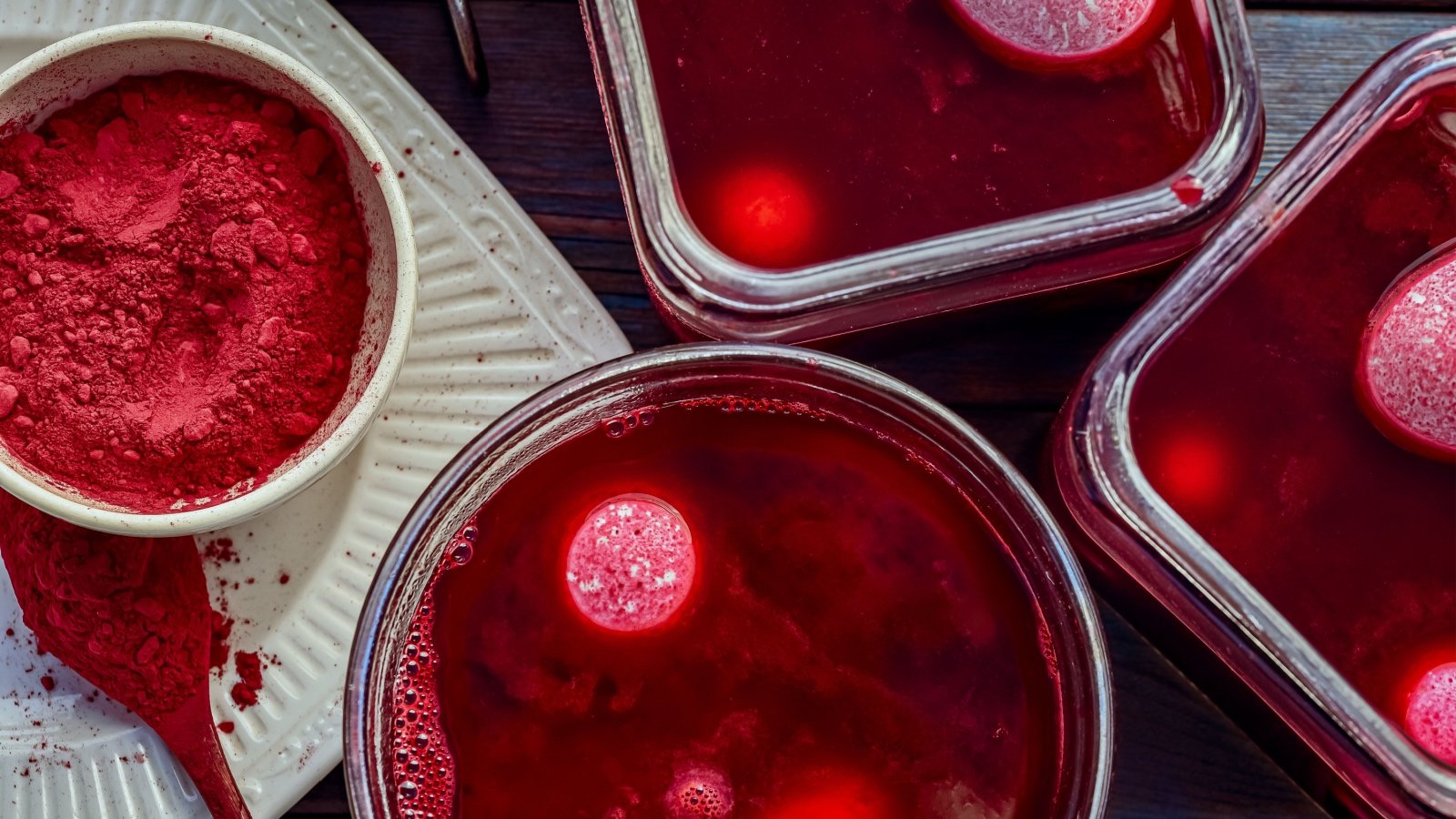 Red dye colored eggs MarieKaz Shutterstock Red dye colored eggs MarieKaz Shutterstock