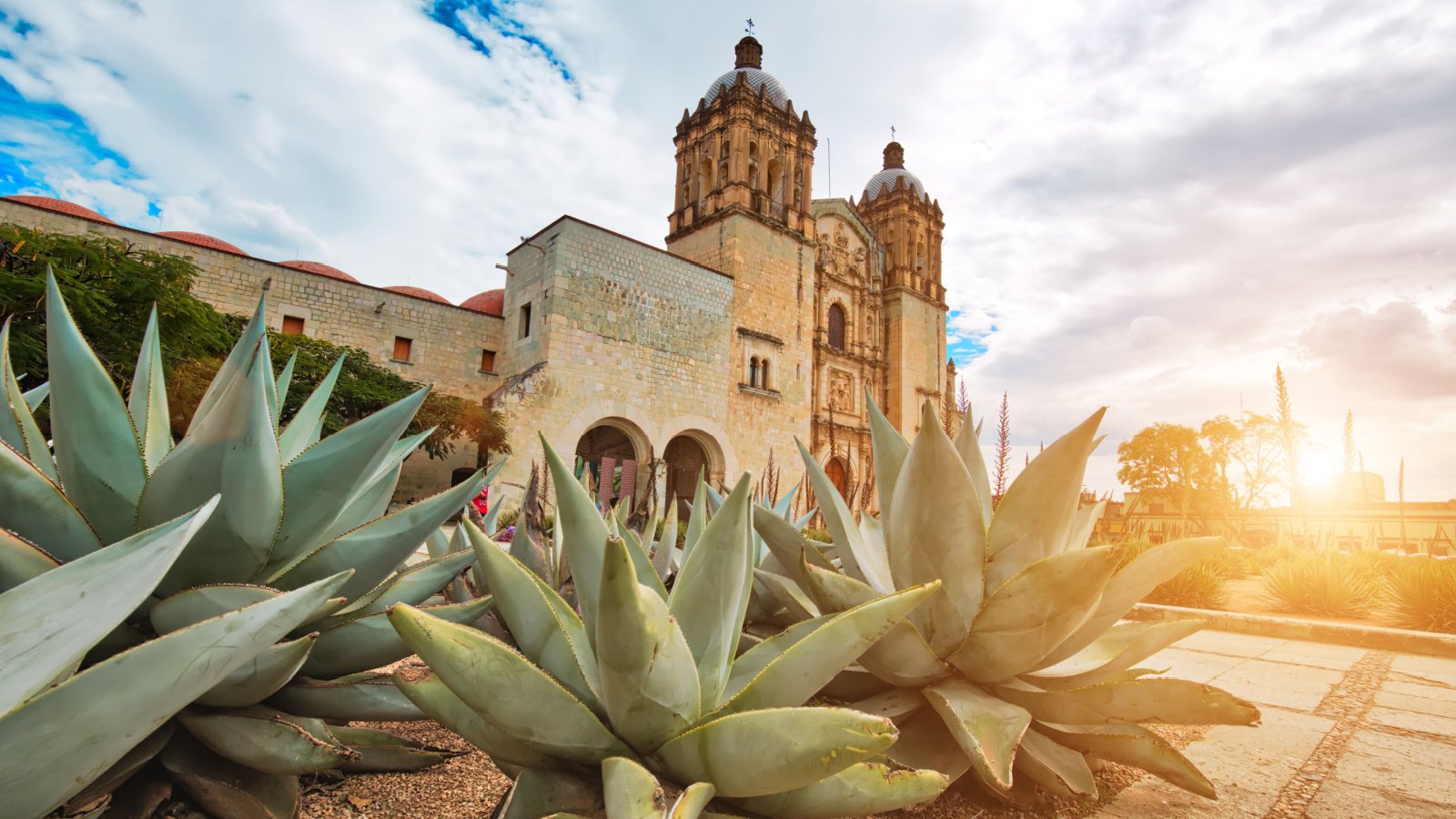 Santo Domingo Cathedral in historic Oaxaca Mexico eskystudio shutterstock