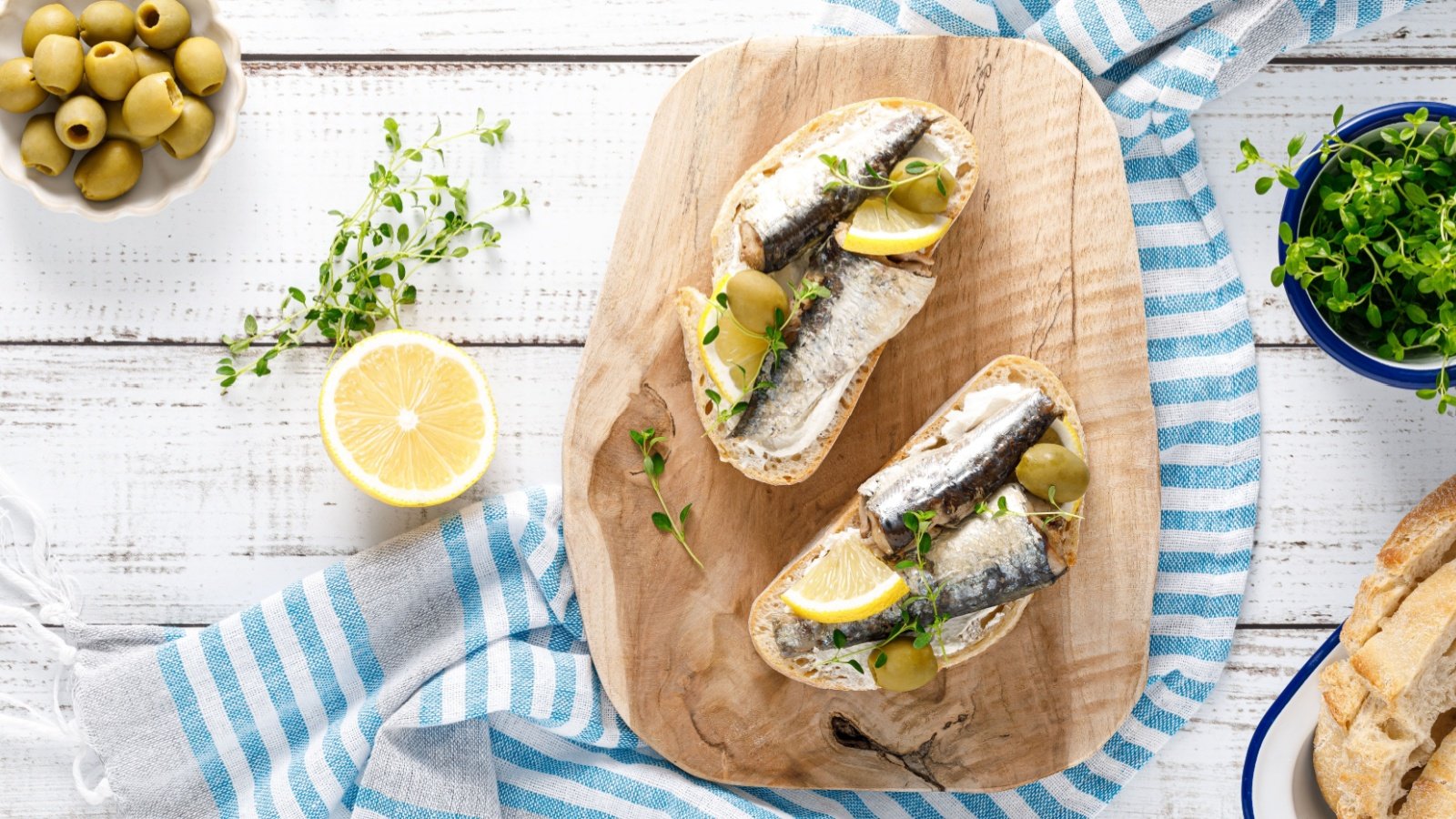 Sardine Sandwiches lemon olives fish Sea Wave Shutterstock Sardine Sandwiches lemon olives fish Sea Wave Shutterstock