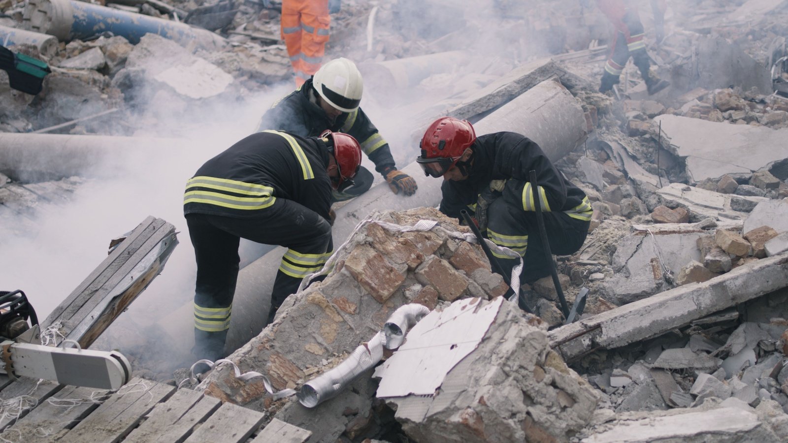 Search and Rescue Emergency Workers Earthquake Natural Disaster Frame Stock Footage Shutterstock