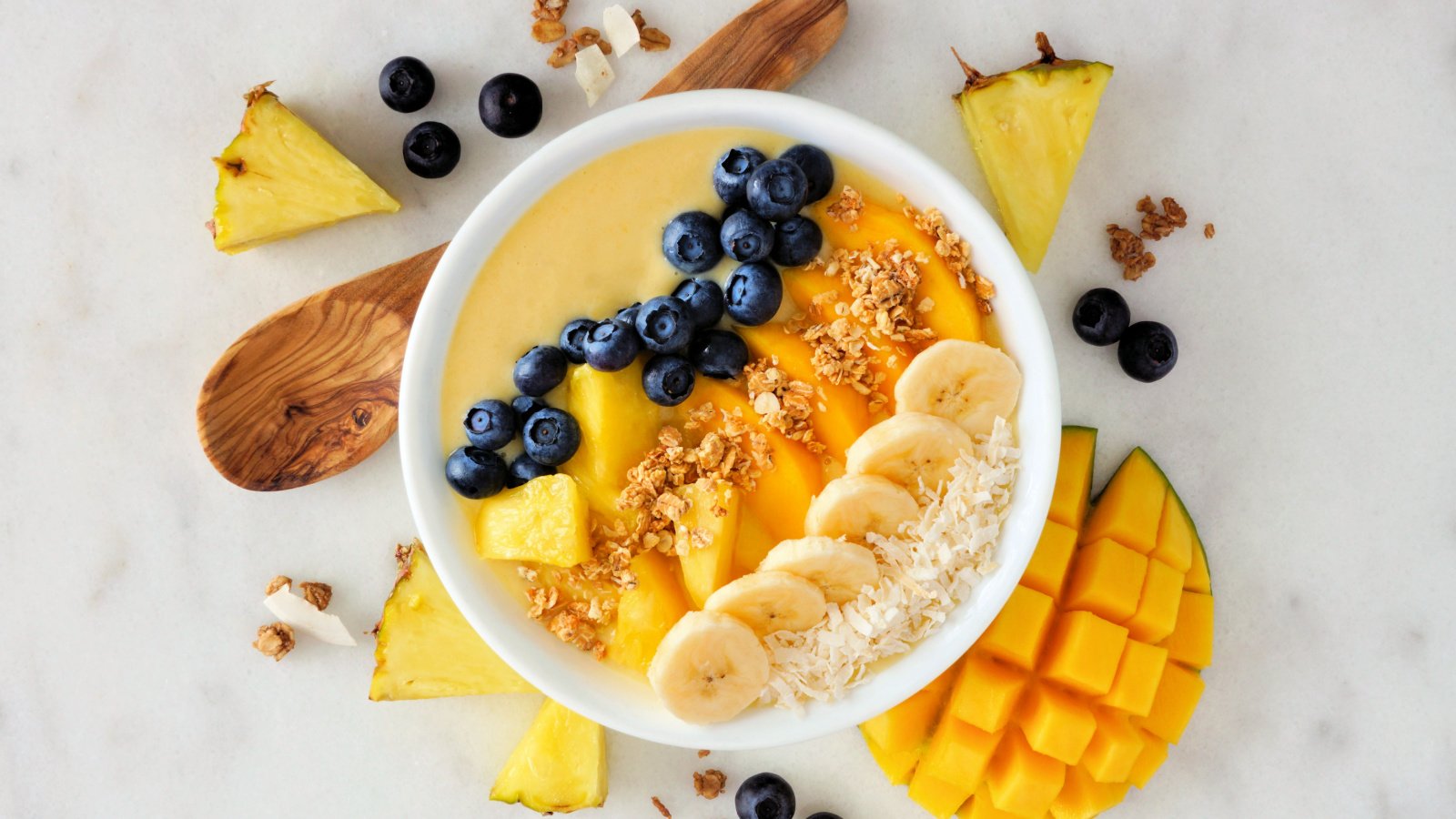 Smoothie Bowl Fruit Healthy Breakfast Nutrition Mango Dessert JeniFoto Shutterstock