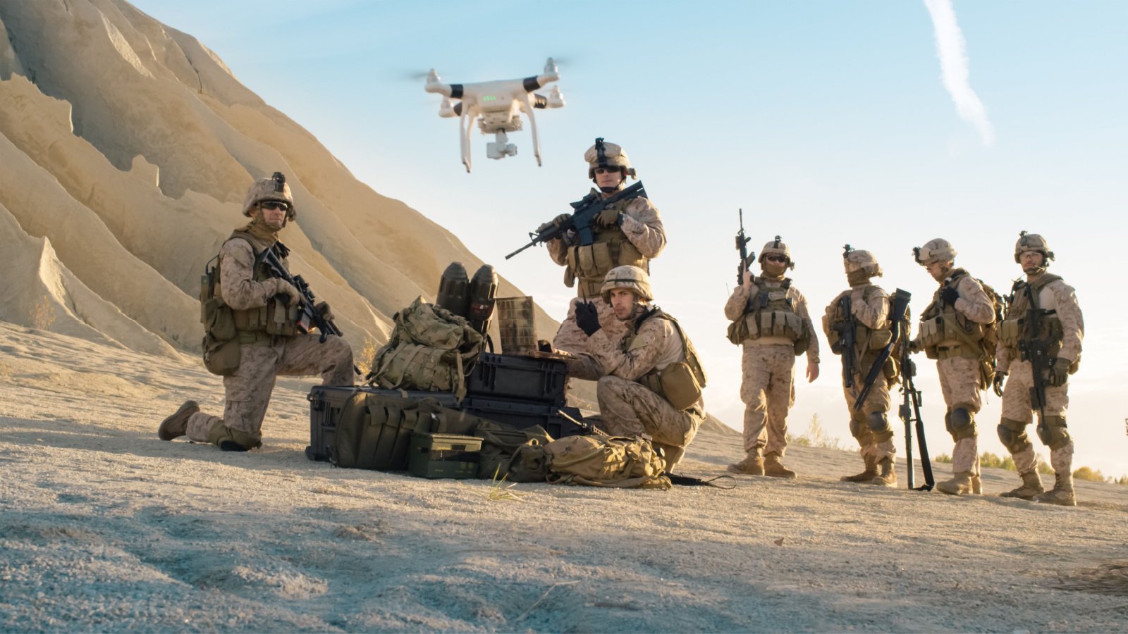 Soldiers are Using Drone for Scouting During Military Operation Gorodenkoff Shutterstock