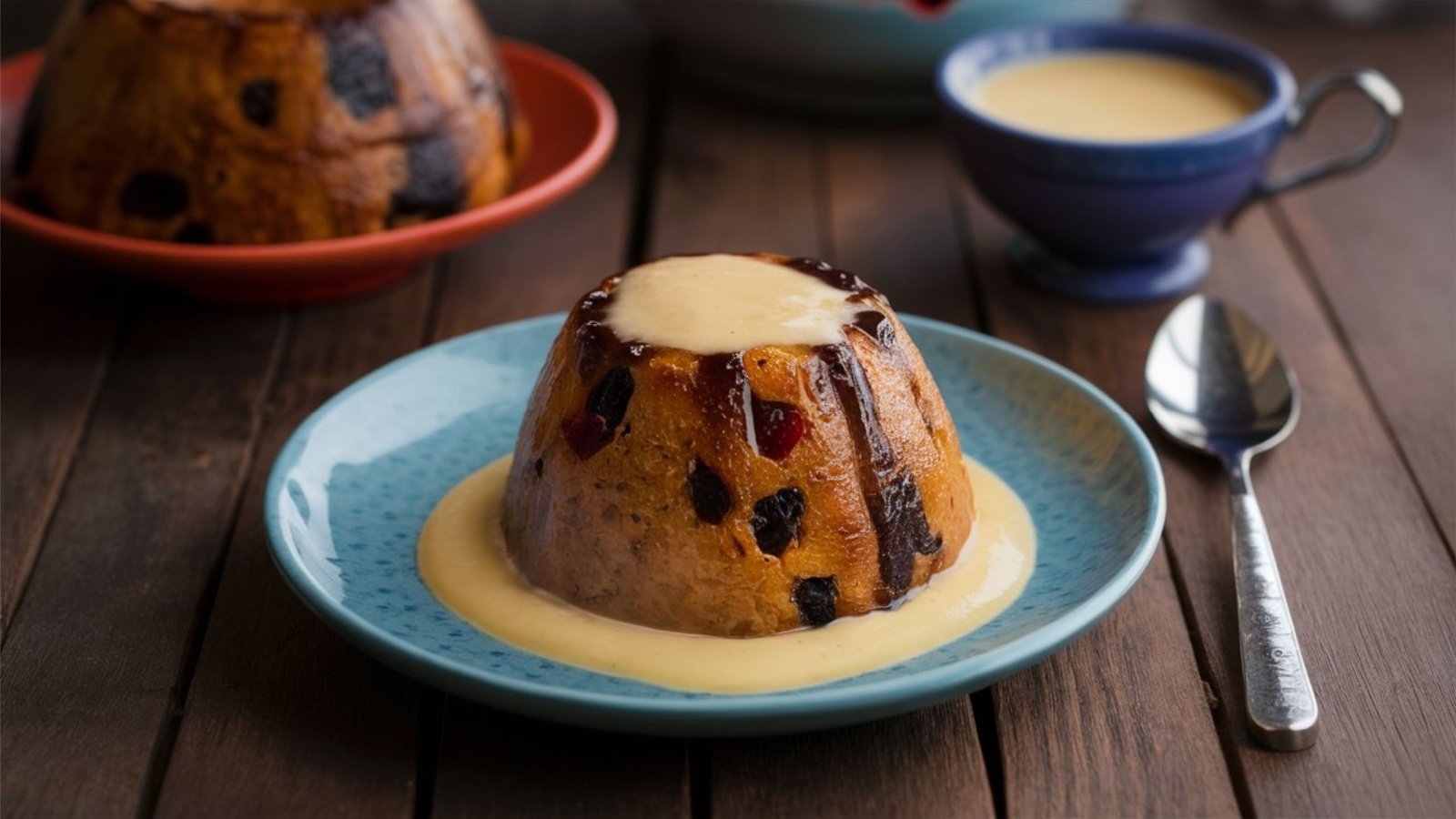 Spotted Dick suet pudding with dried fruits custard Jack7 7 Shutterstock