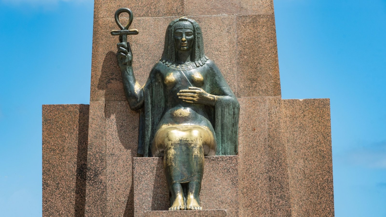 Statue of Hypatia Neoplatonist philosopher astronomer and mathematician who lived in Alexandria Egypt John Wreford Shutterstock