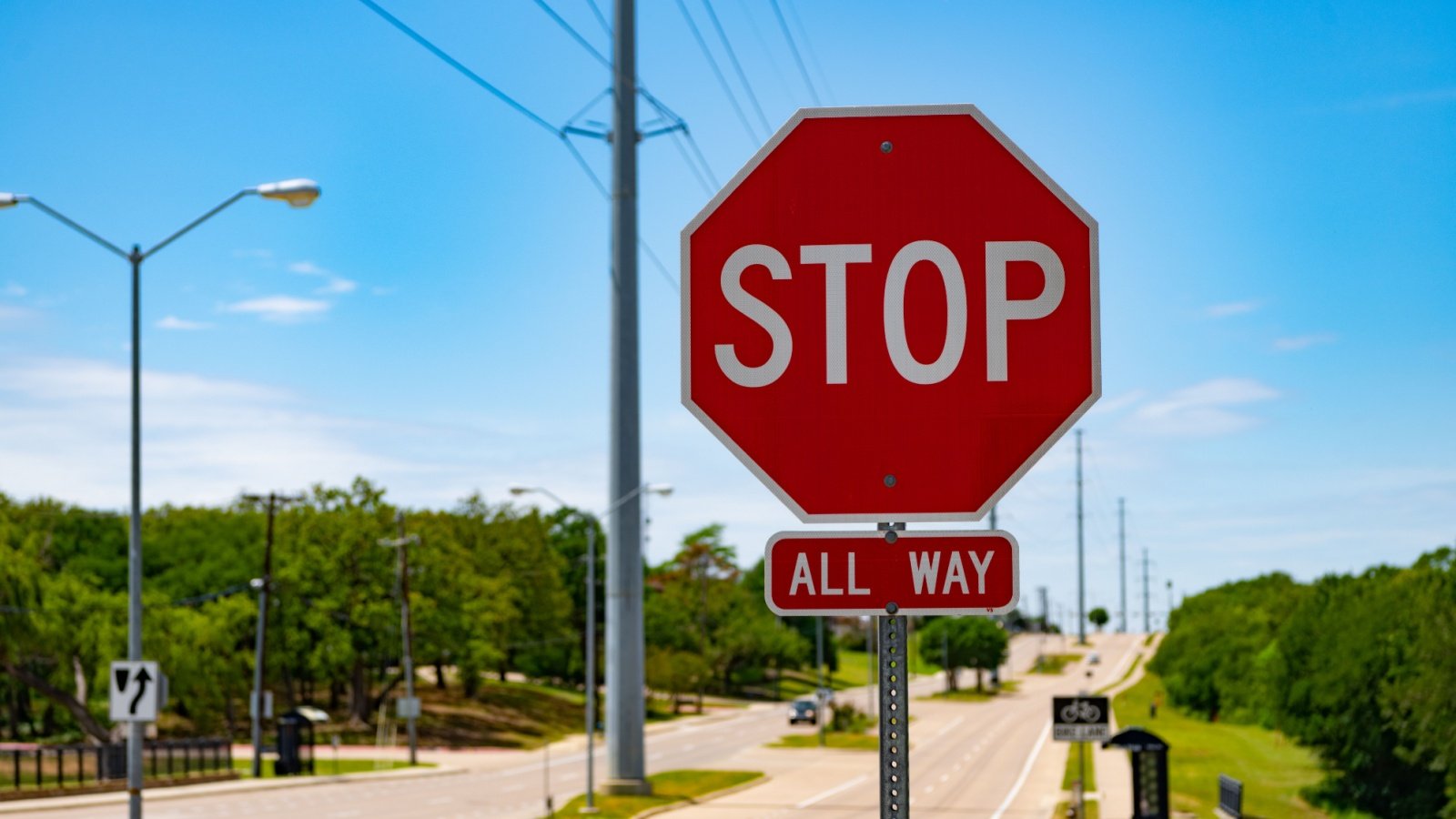 Stop sign traffic road drive Just dance Shutterstock