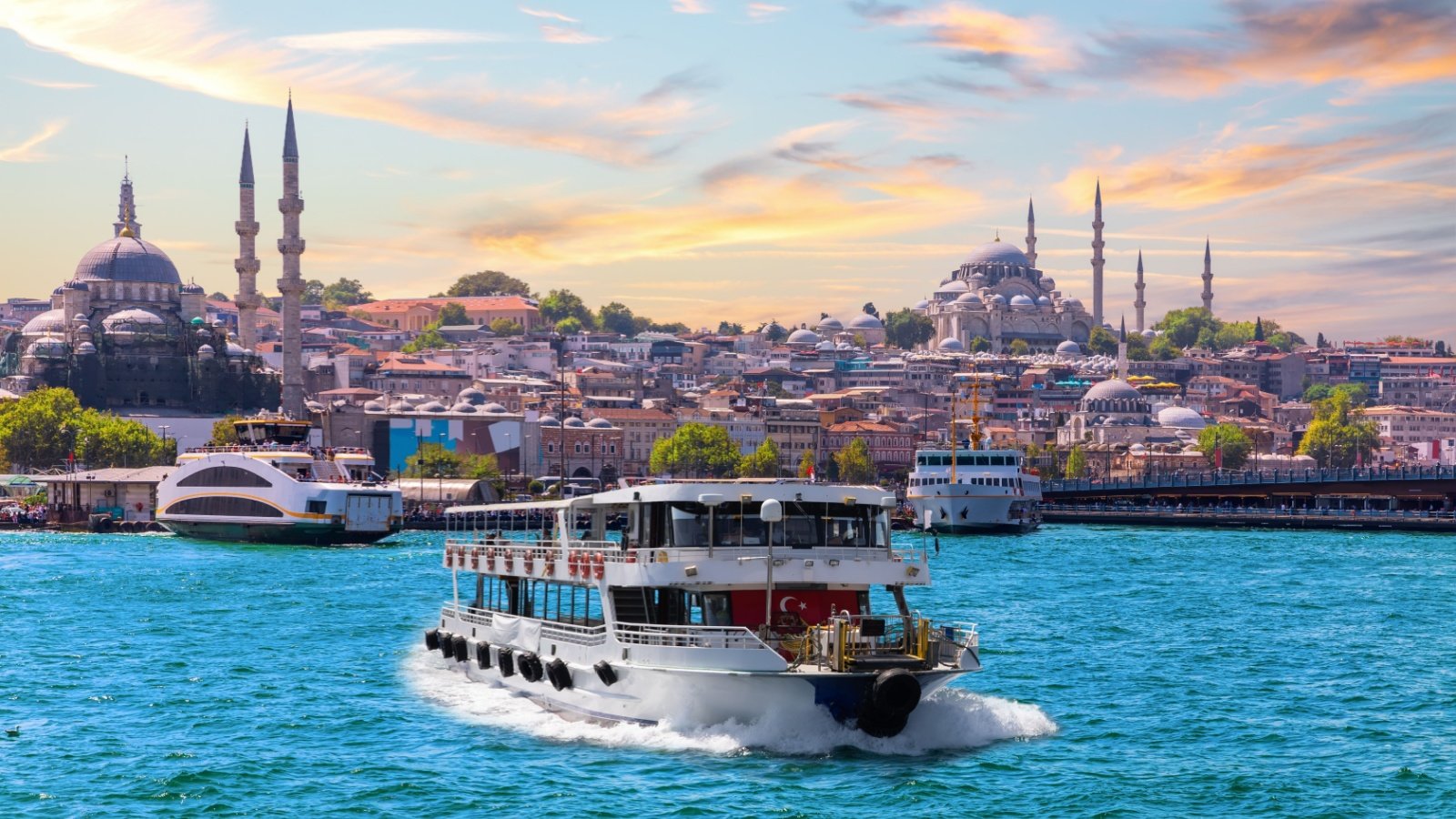 Suleymaniye and Rustem Pasha Mosques cruise tour boat Istanbul Turkey AlexAnton Shutterstock