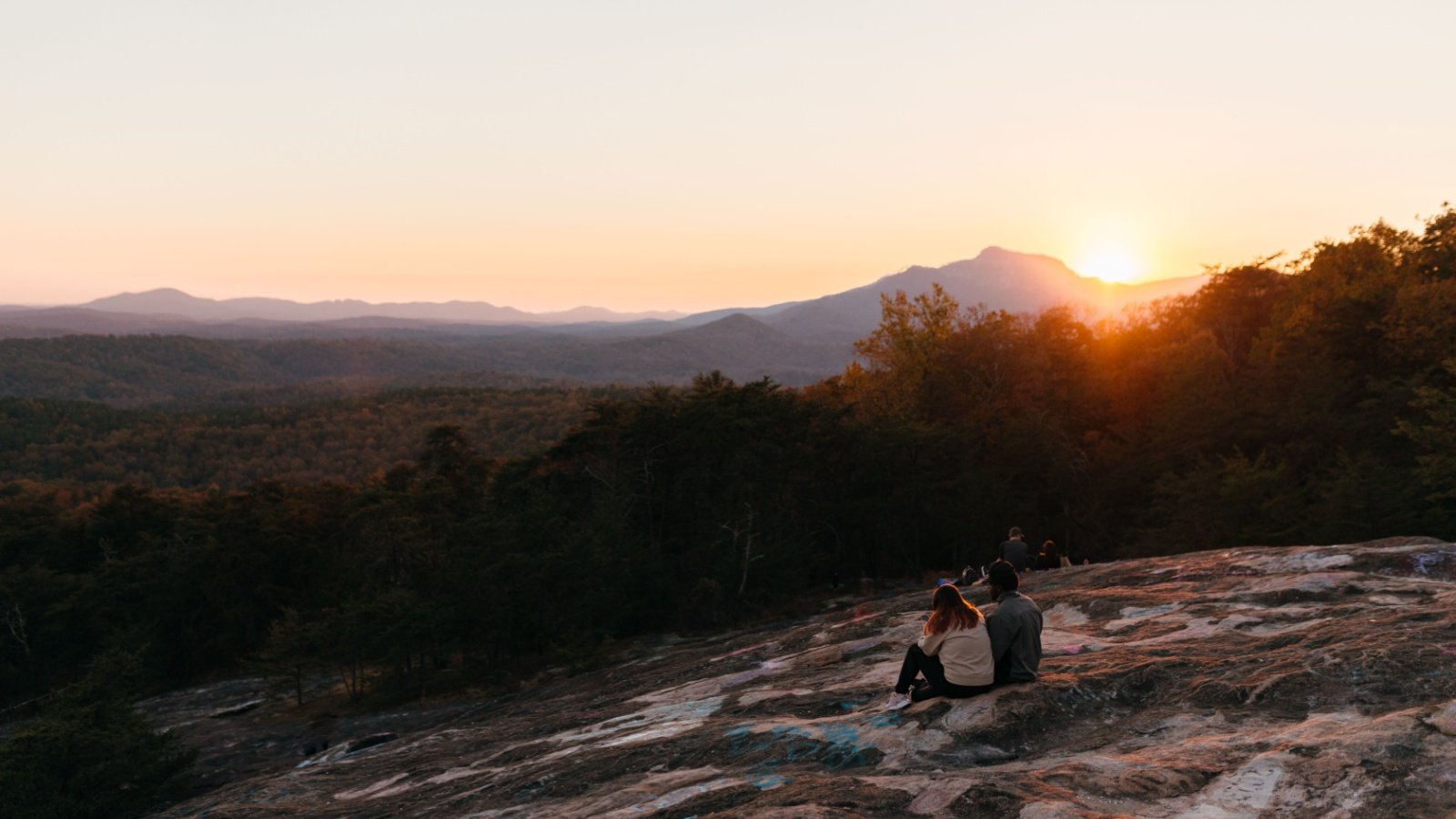 Sunset in the mountains hike rock scenic outlook view nature outdoor MILA PARH Shutterstock