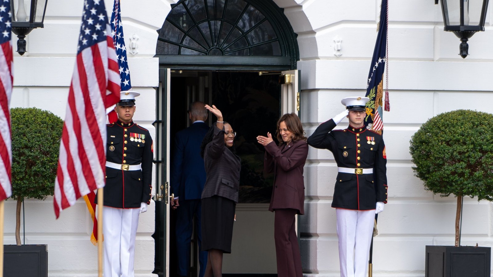 Supreme Court Judge Ketanji Brown Jackson Kamala Harris 2022 White House Photography Shutterstock