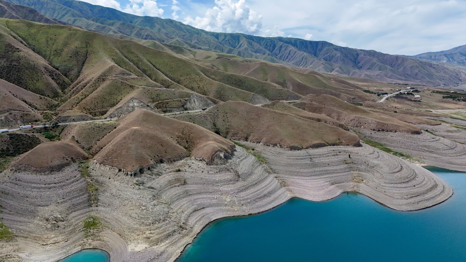 Toktogul water reservoir in Kyrgyzstan Tien Shan mountains Tetiana Babii Shutterstock