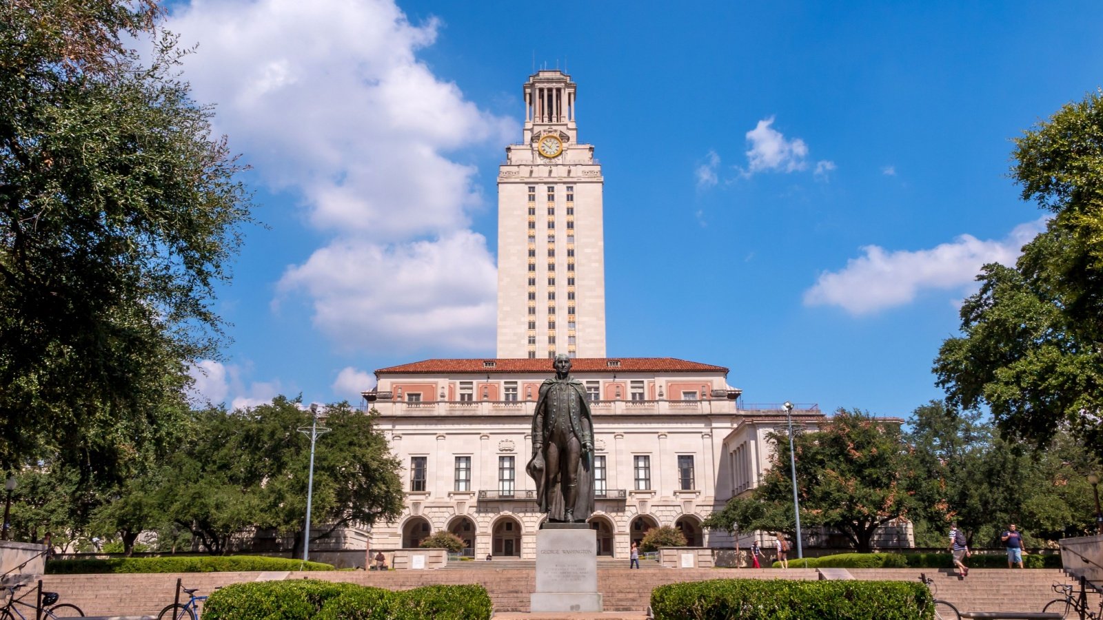 University of Texas (UT) against blue sky in Austin, Texas f11photo Shutterstock