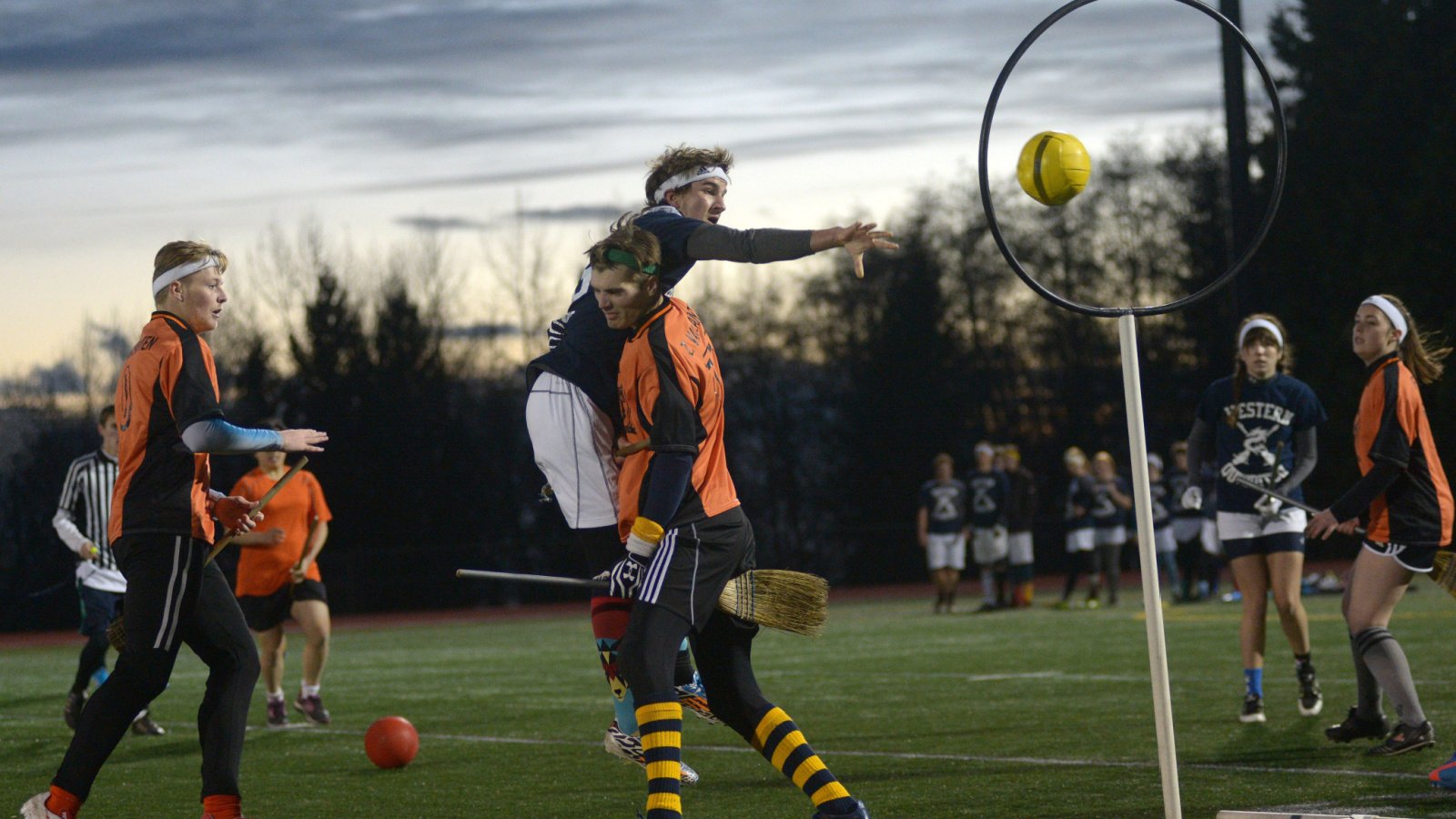 University teams play quidditch Sergei Bachlakov Shutterstock