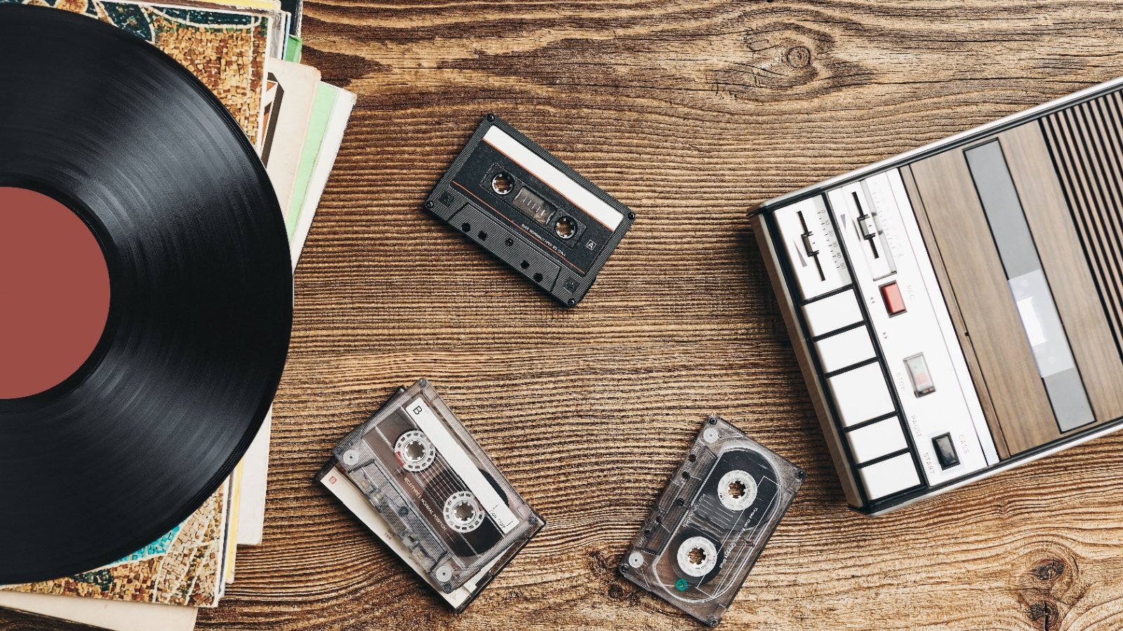 Vinyl record and cassette tape vintage Przemek Klos Shutterstock