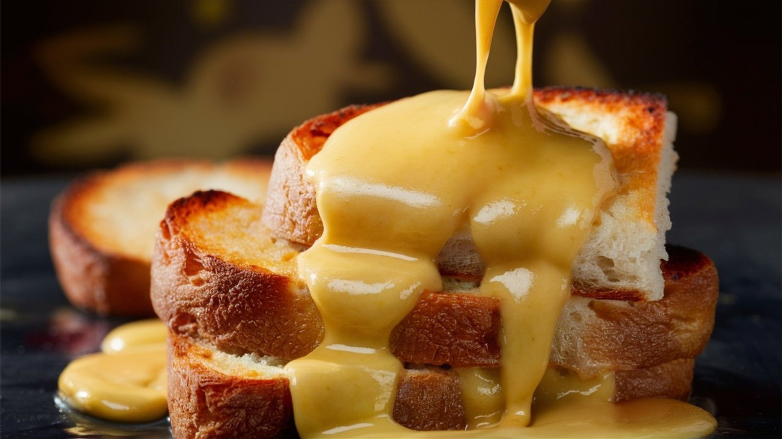 Welsh Rarebit Melted cheese sauce served over toasted bread Jack7 7 Shutterstock