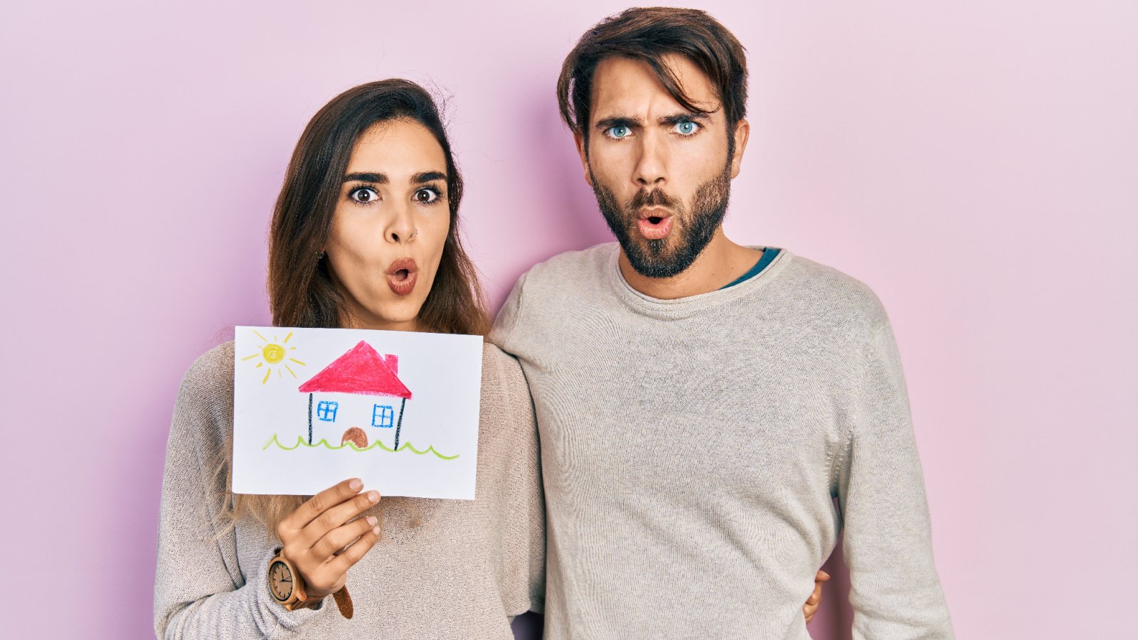 couple holding house art drawing scared kraken images shutterstock