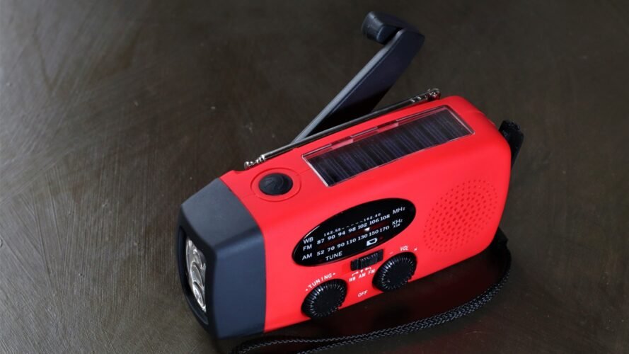 hand cranked or battery operated radio emergency flashlight speedshutter Photography Shutterstock