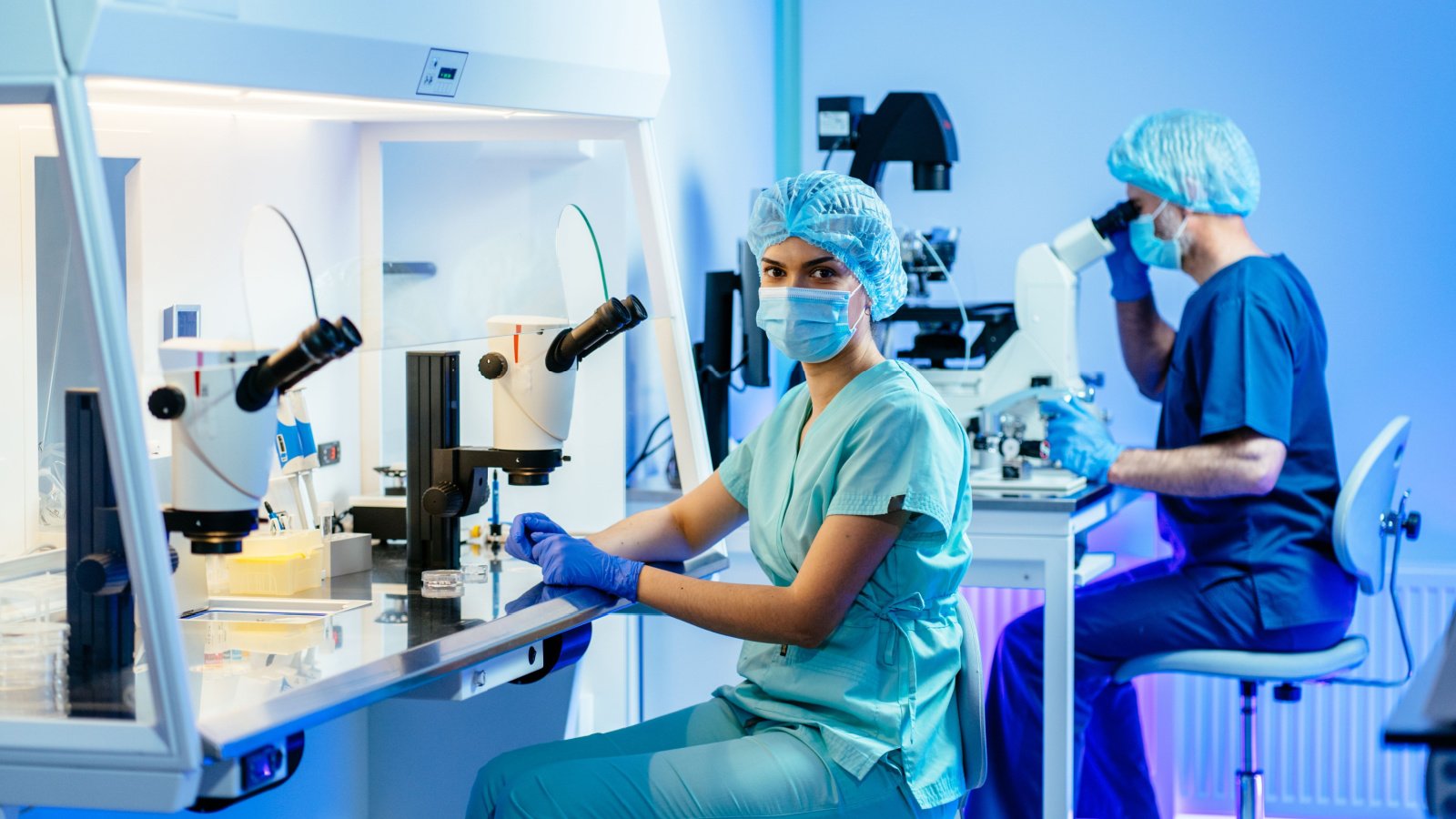 modern embryology laboratory microscope Iryna Inshyna Shutterstock