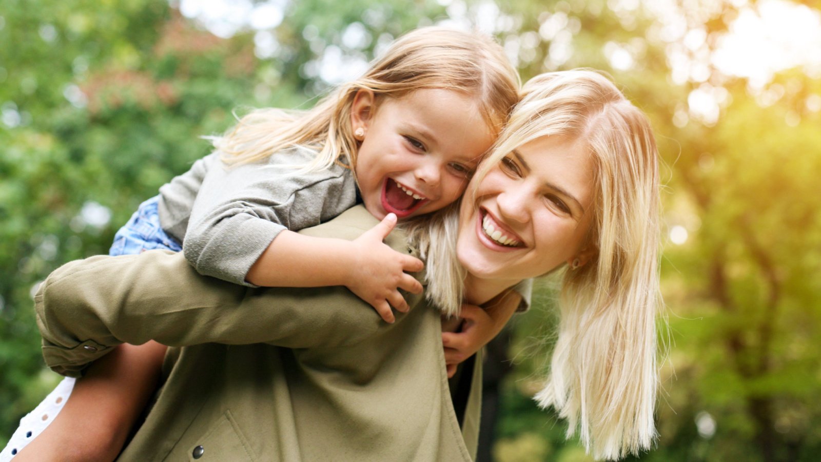 mother daughter together playing parenthood