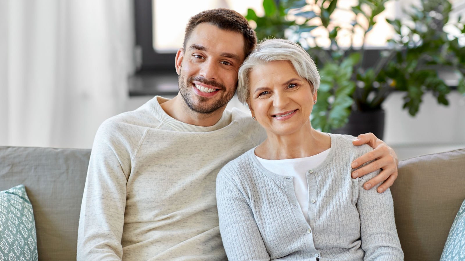 mother son together ground picture shutterstock