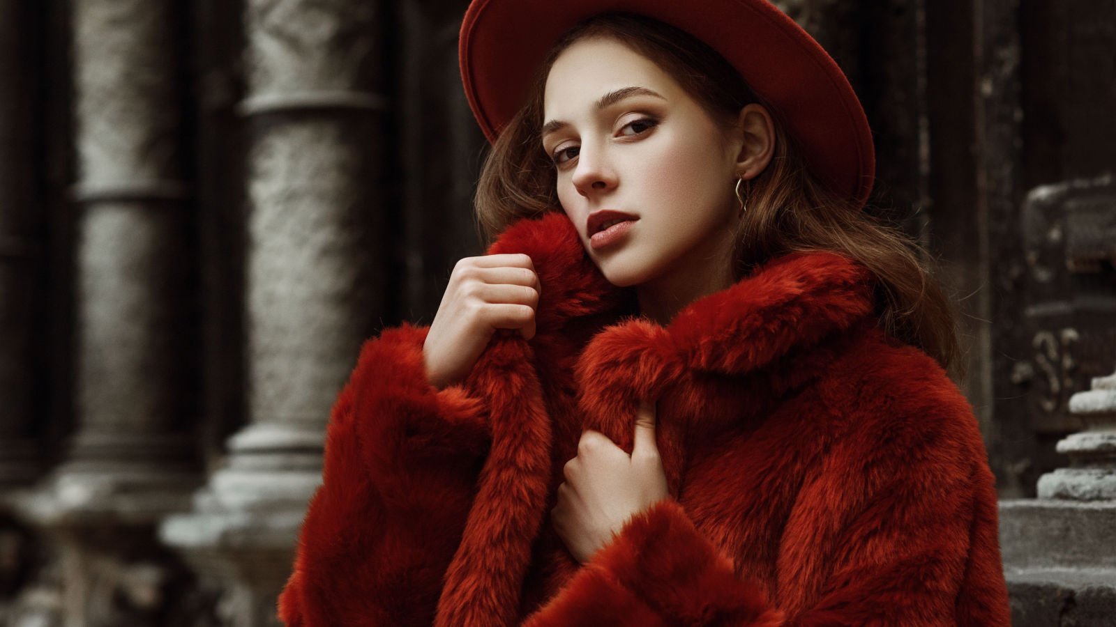 woman fashion bold fur red victoria chudinova shutterstock