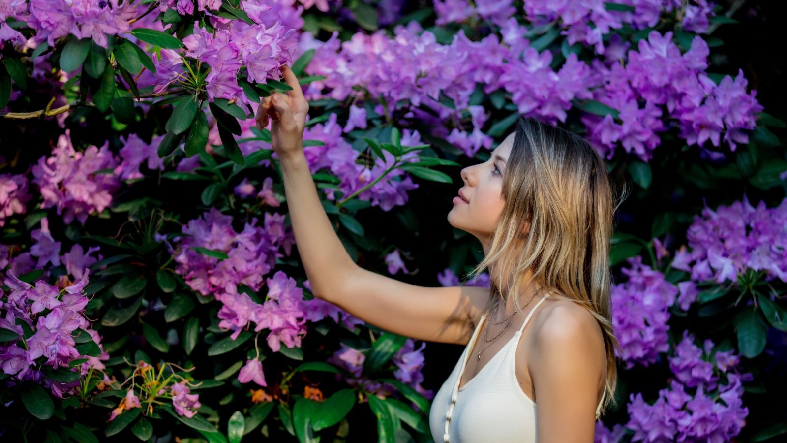 woman near rhododendron flowers in a garden in spring time Masson Shutterstock woman near rhododendron flowers in a garden in spring time Masson Shutterstock